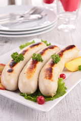 white pudding with apple