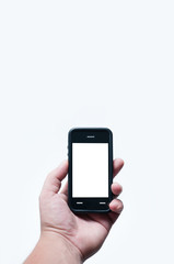 smart phone holding in hand