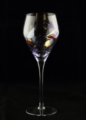 Glass on dark