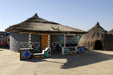 Ndebele dorp Zuid-Afrika