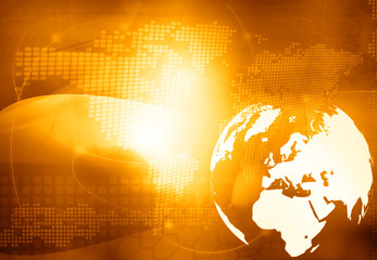 Obraz premium Europe map technology style