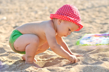 baby on the beach