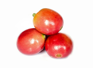 red ripe coffee beans.