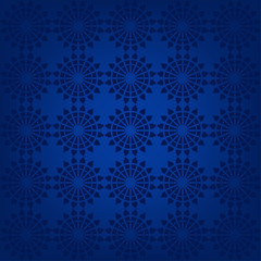 Seamless pattern with snowflakes on a blue background
