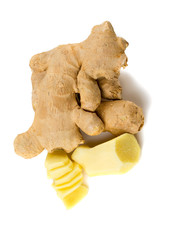 ginger root isolated on white background
