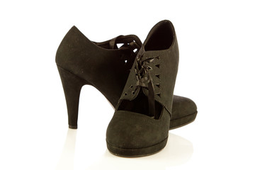 High heel women shoes on white background