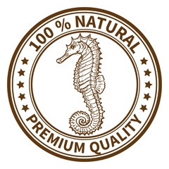 Stamp with the seahorse © Elena Terletskaia