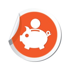 Piggy bank icon. Vector illustration