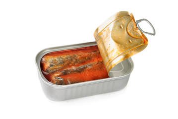 Tin of sardines in tomato sauce