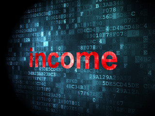 Fototapeta premium Finance concept: Income on digital background