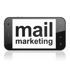 Advertising concept: Mail Marketing on smartphone
