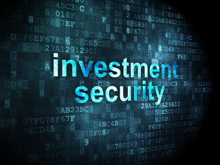 Obraz premium Protection concept: Investment Security on digital background