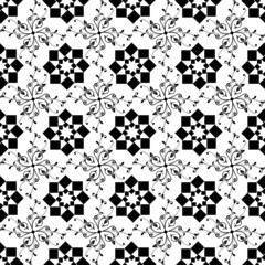 seamless geometric and floral pattern