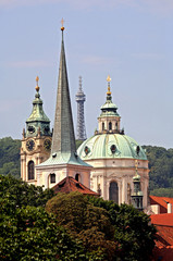 Fototapeta na wymiar St. Nicholas Church in Prague. Czech republic