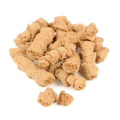 Extruded Bran Isolated on White Background