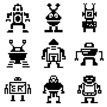 pixel robots