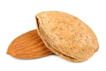 Almonds Isolated on White Background