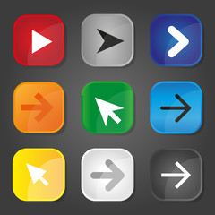Web buttons arrows
