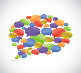 set of message bubbles. illustration design