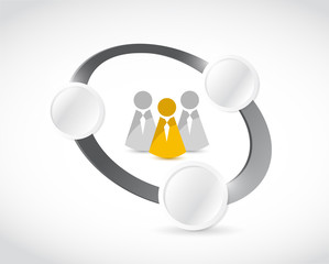 teamwork cycle illustration design