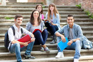 Fototapeta premium Group of happy students