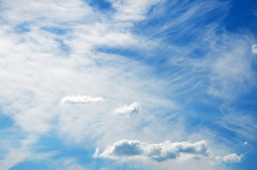 Very nice weather: blue sky with white clouds