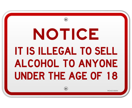 Alcohol Notice 18 Years