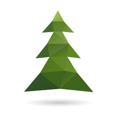 Obraz premium Christmas tree abstract isolated on a white backgrounds