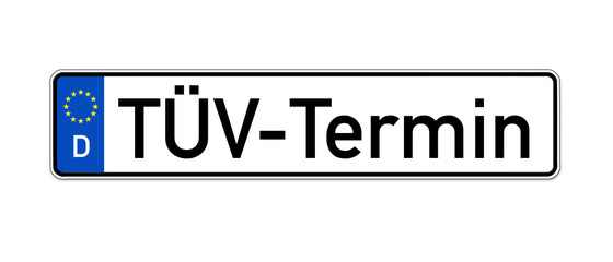 KFZ Kennzeichen mit TÜV Termin