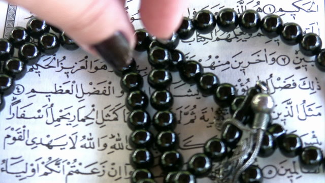 Muslim woman beads