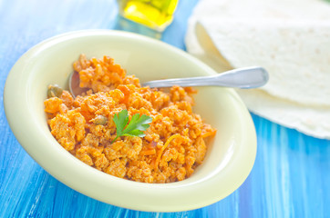 minced meat with sauce