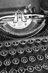 An Antique Typewriter Showing Traditional QWERTY Keys VIII