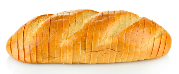 tasty sliced bread, isolated on white