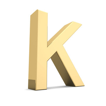 Gold letter K