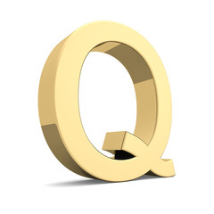Gold letter Q