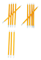 Pencils isolated on white