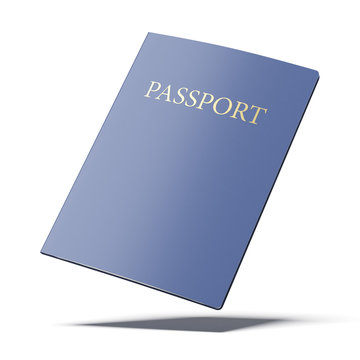 Passport on white background