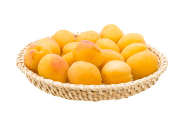 Yellow ripe apricots