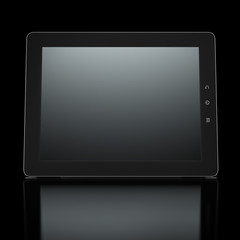 tablet pc on black background