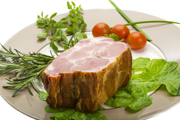 Bacon with vegetables
