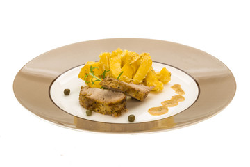 Grilled pork with potato