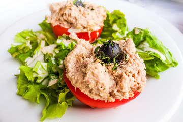 Fresh salmon salad