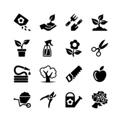Web icon set -Garden, tools, watering - obrazy, fototapety, plakaty