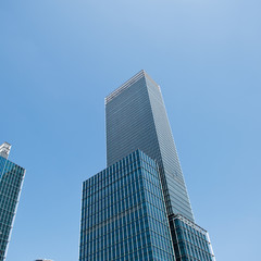 Fototapeta na wymiar contemporary glass skyscrapers