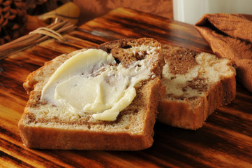 Buttered cinnamon swirl bread