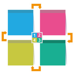 four square diagram for business template