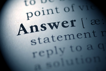 Obraz premium Answer