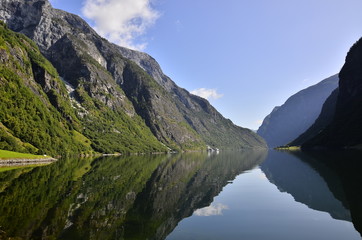 Naklejka na ściany i meble Fjord Natur Norwegia
