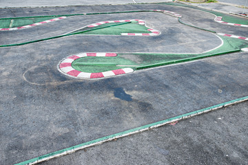 The old racetrack forced radio car