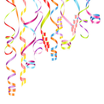 Party Background Streamers Color Mix